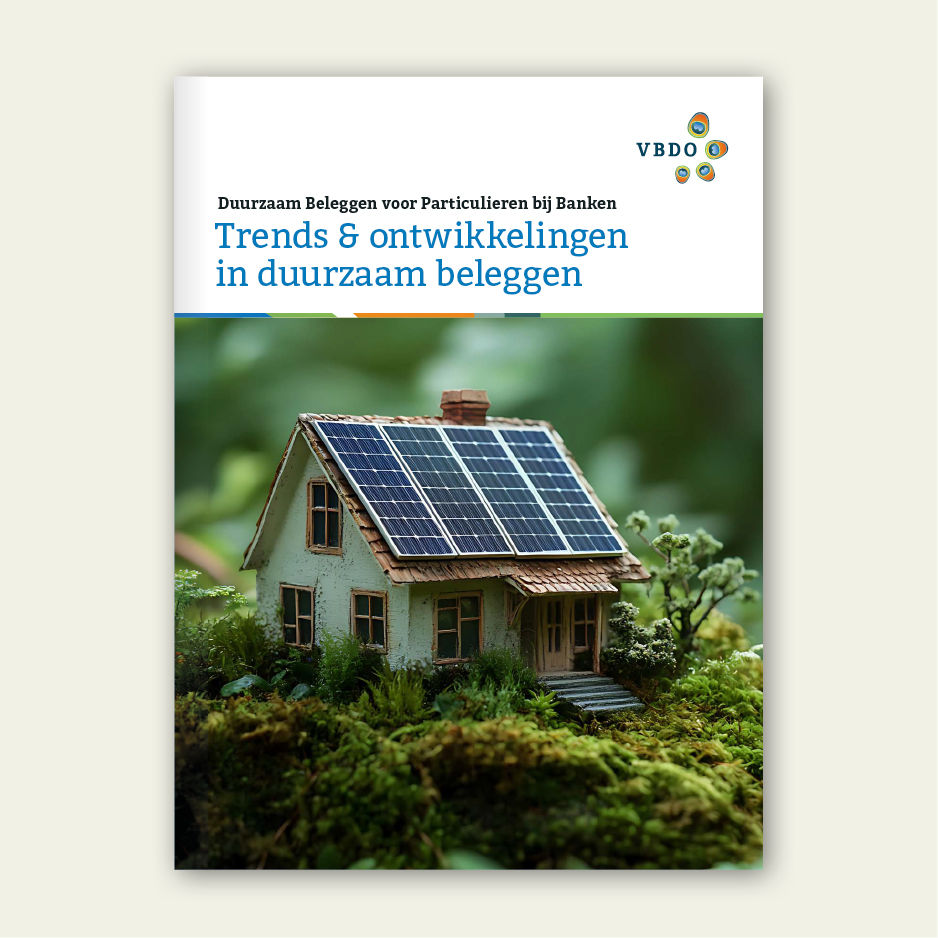 Voorkant rapport duurzaam beleggen door particulieren bij banken VBDO 2025
